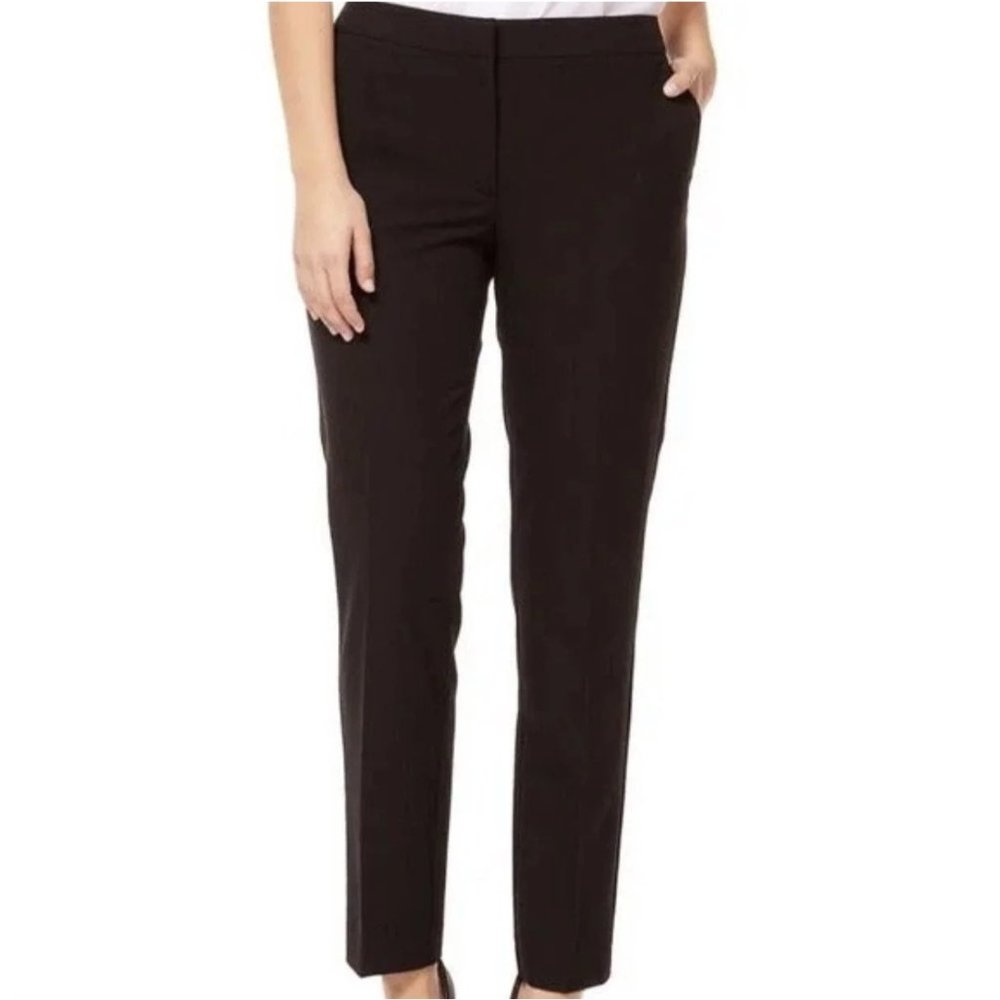 Dex Black Straight Leg Ankle Trouser Pants